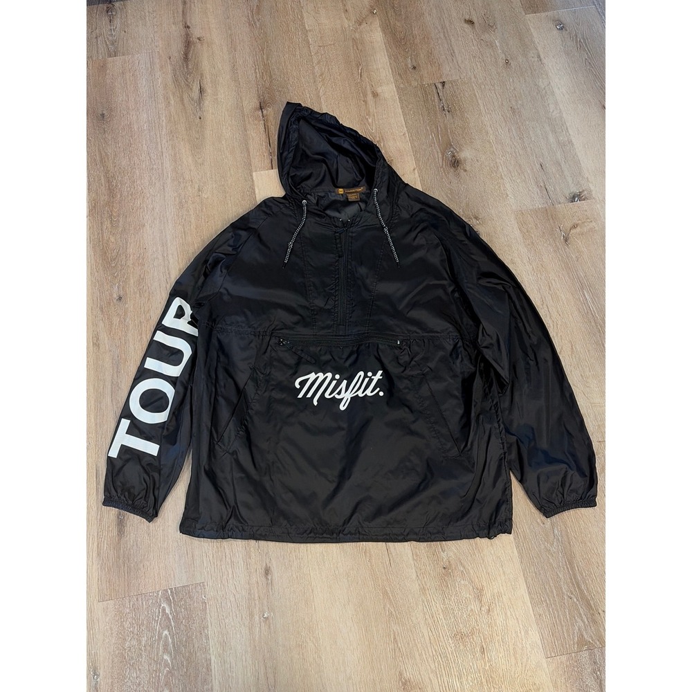 Harriton Social Club Misfits Into The Night 2018 Tour Anorak Windbreaker Black L